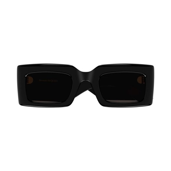 NEW ALEXANDER MCQUEEN AM0433S 001 BLACK SQUARE SUNGLASSES main image 4